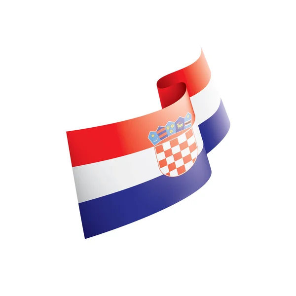 Bandeira da Croácia, ilustração vetorial sobre um fundo branco — Vetor de Stock