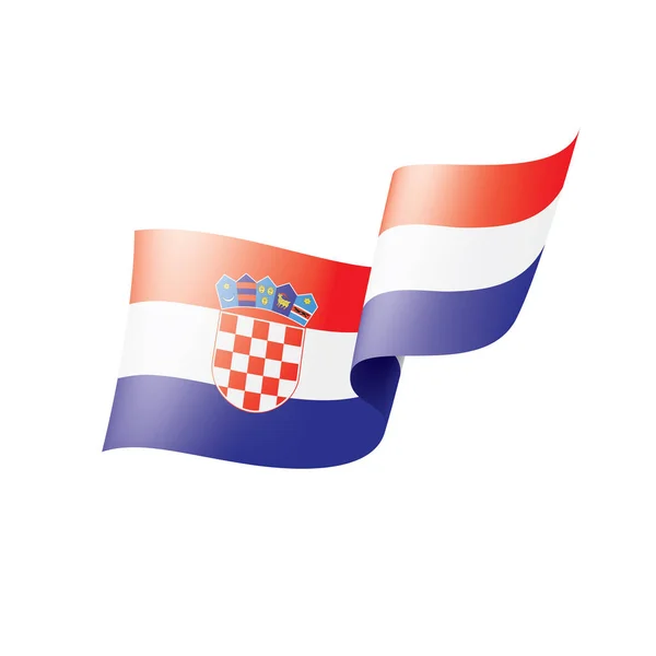 Drapeau de la Croatie, illustration vectorielle sur fond blanc — Image vectorielle