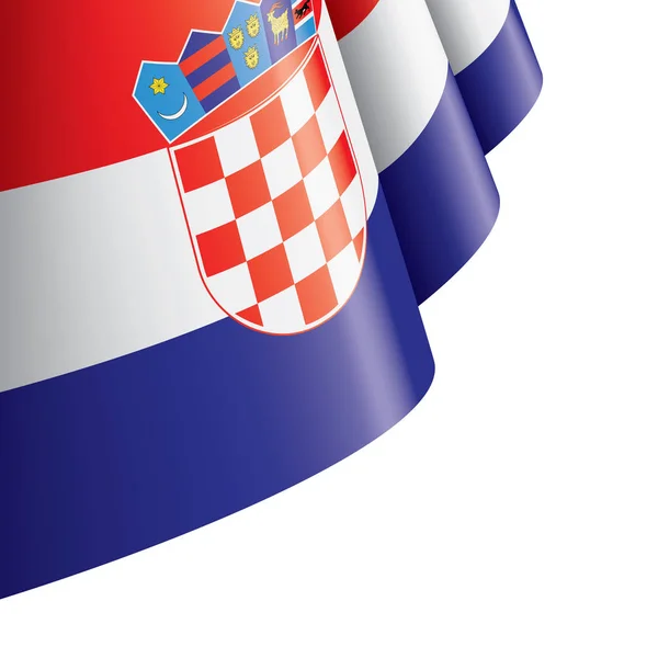 Drapeau de la Croatie, illustration vectorielle sur fond blanc — Image vectorielle