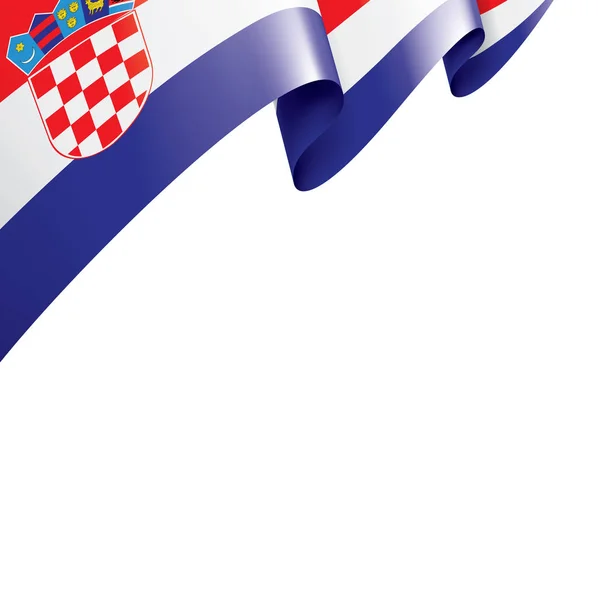 Croatia flag, vector illustration on a white background — Stock Vector