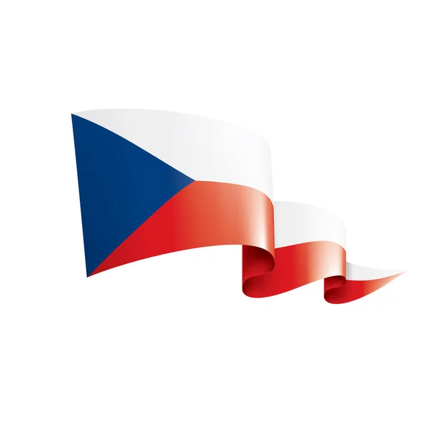 Bandera de Chequia, ilustración vectorial sobre fondo blanco — Vector de stock