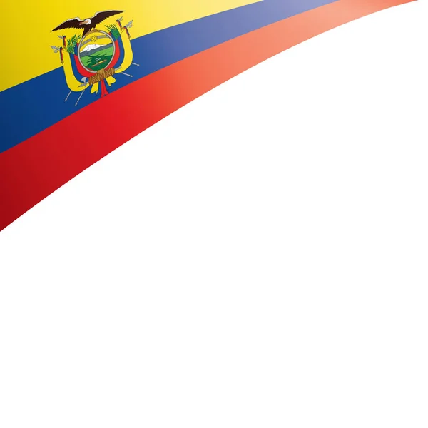 Bandeira do Equador, ilustração vetorial sobre um fundo branco — Vetor de Stock