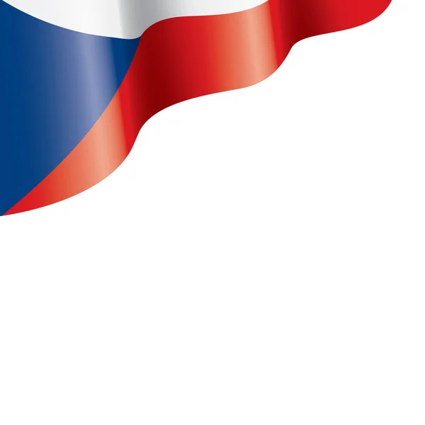 Czechia flag, vector illustration on a white background — Stock Vector