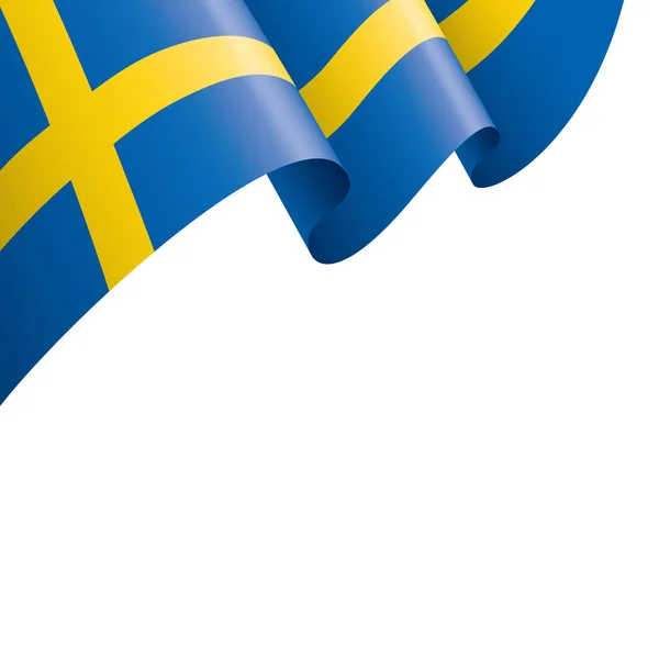 Bandera de Suecia, ilustración vectorial sobre fondo blanco — Vector de stock