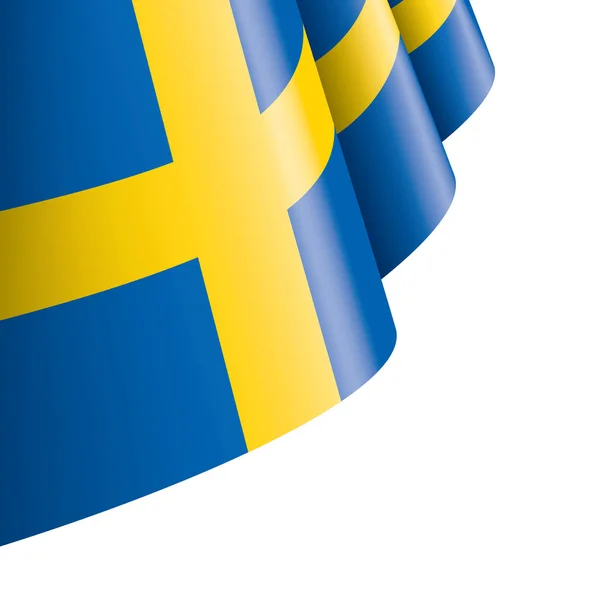 Sverige flagga, vektorillustration på vit bakgrund — Stock vektor