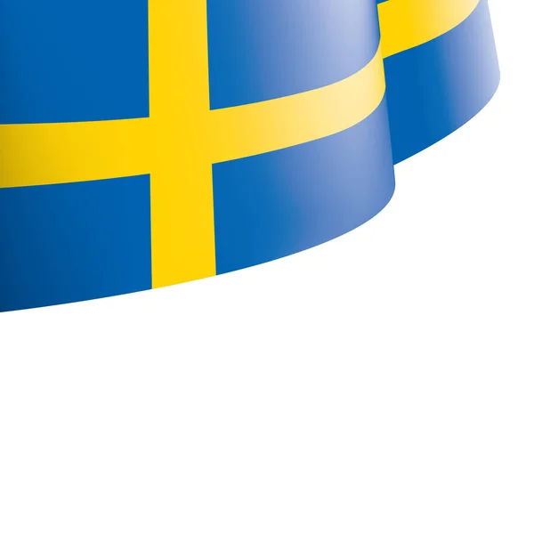 Sverige flagga, vektorillustration på vit bakgrund — Stock vektor