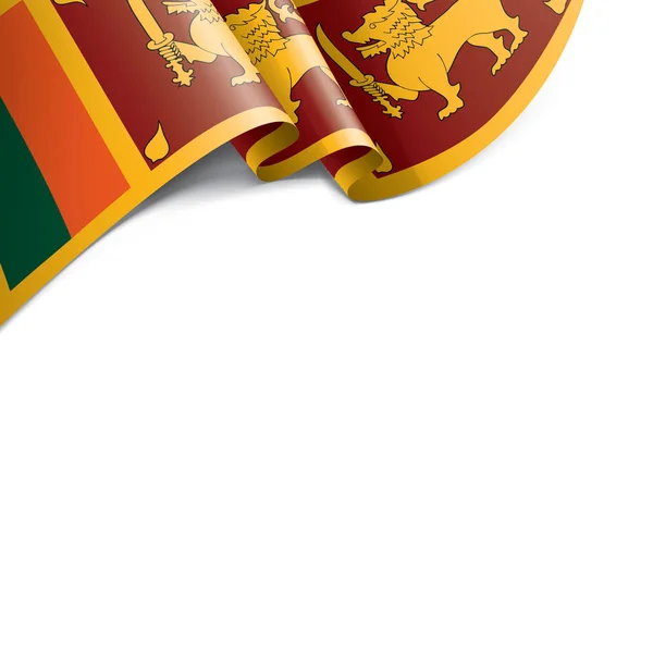 Sri Lanka flagga, vektor illustration på en vit bakgrund — Stock vektor