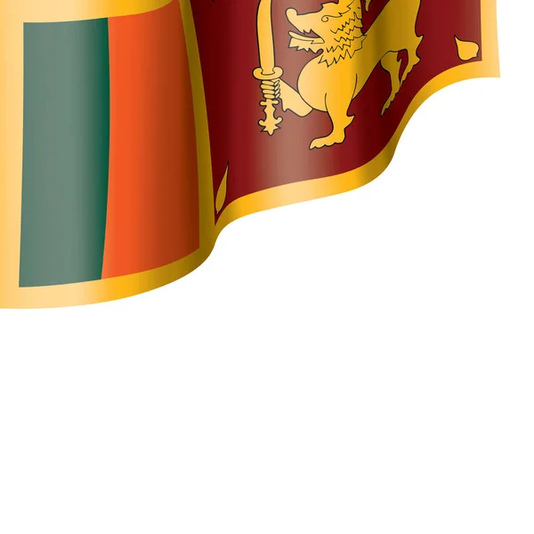 Sri Lanka flagga, vektor illustration på en vit bakgrund — Stock vektor