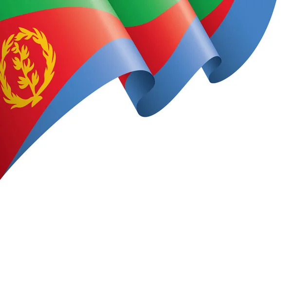 Σημαία της Ερυθραίας, εικονογράφηση διάνυσμα σε λευκό φόντο — Διανυσματικό Αρχείο