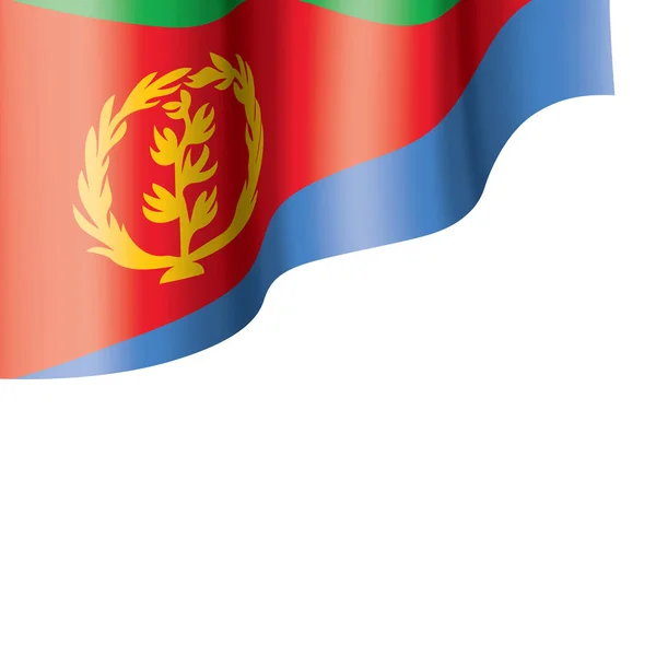 Bandera Nacional Eritrea Ilustración Vectorial Sobre Fondo Blanco — Vector de stock