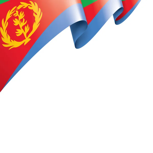 Bandera de Eritrea, ilustración vectorial sobre fondo blanco — Vector de stock