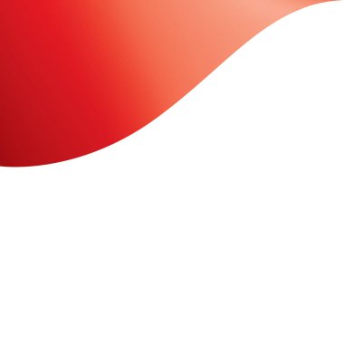 Beyaz bir arka plan üzerinde kırmızı bayrak sallıyor