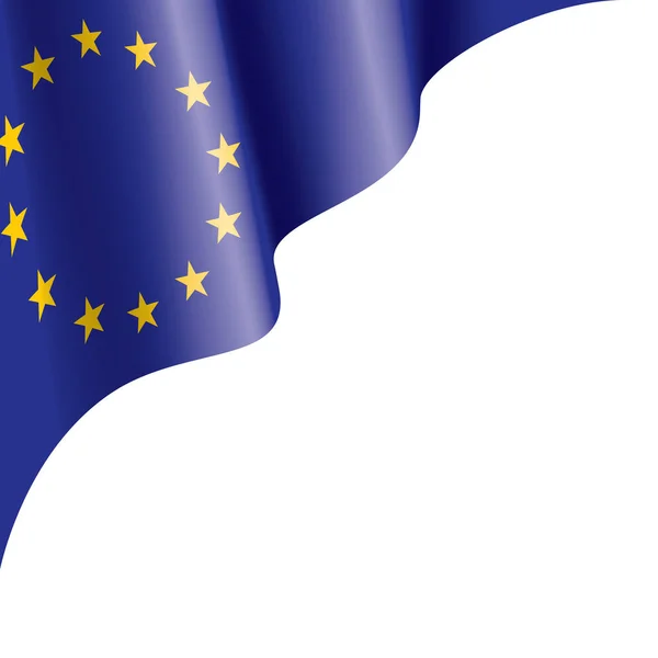 Drapeau de l'Union européenne, illustration vectorielle sur fond blanc — Image vectorielle