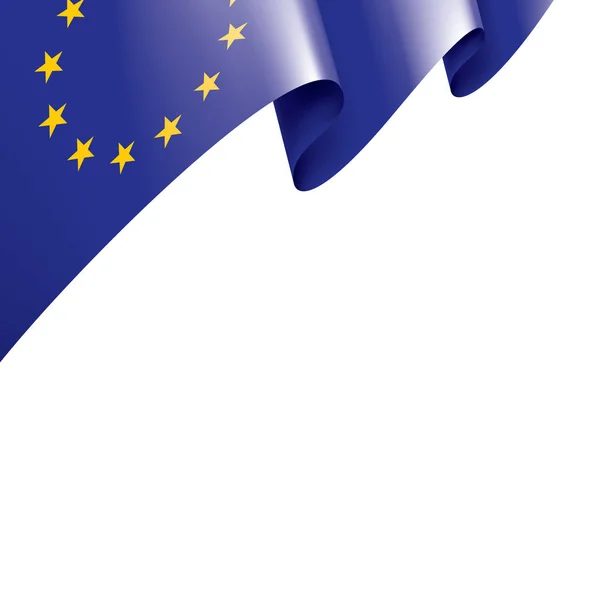 European union flag, vector illustration on a white background — Stock Vector