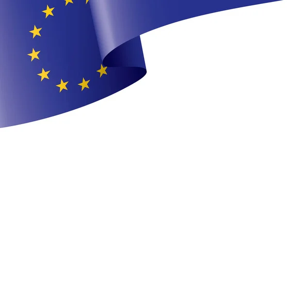 Europese Unie vlag, vector illustratie op een witte achtergrond — Stockvector