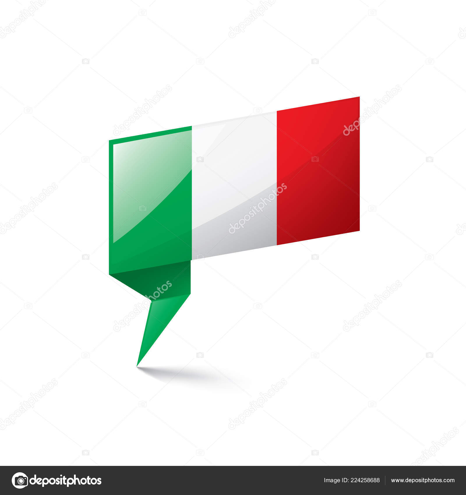 Flag Of Italy Vector Illustration Stock Illustration - Download