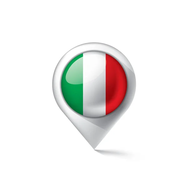Σημαία Ιταλίας, διανυσματική απεικόνιση σε λευκό φόντο. — Διανυσματικό Αρχείο