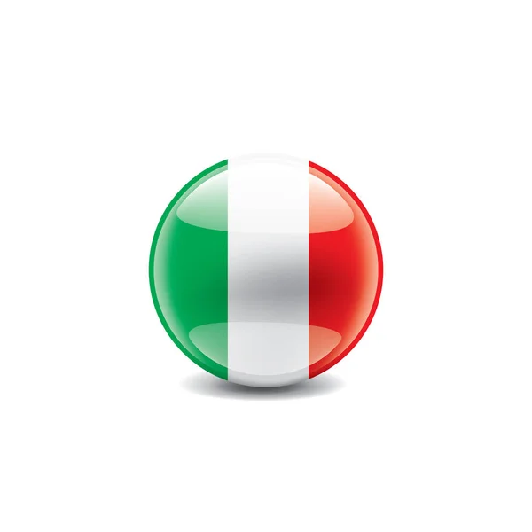 Itálie vlajka, vektorové ilustrace na bílém pozadí. — Stockový vektor