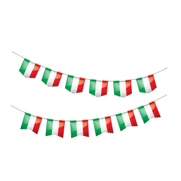 Italy flag, vector illustration on a white background. — Stock Vector