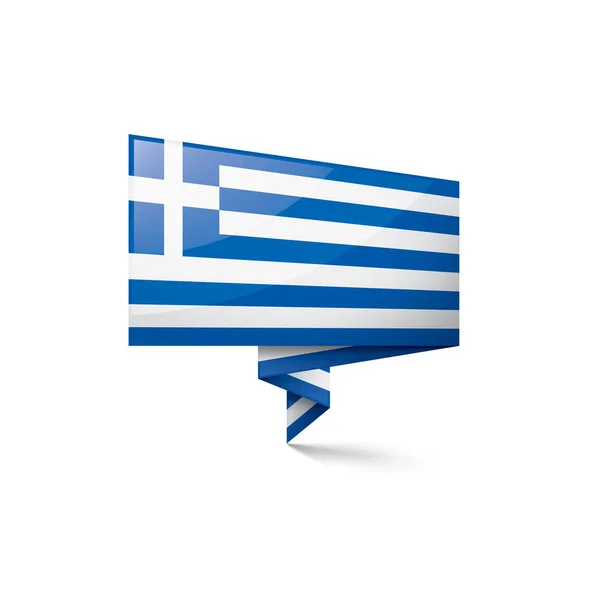 Grécia bandeira, ilustração vetorial sobre um fundo branco . — Vetor de Stock