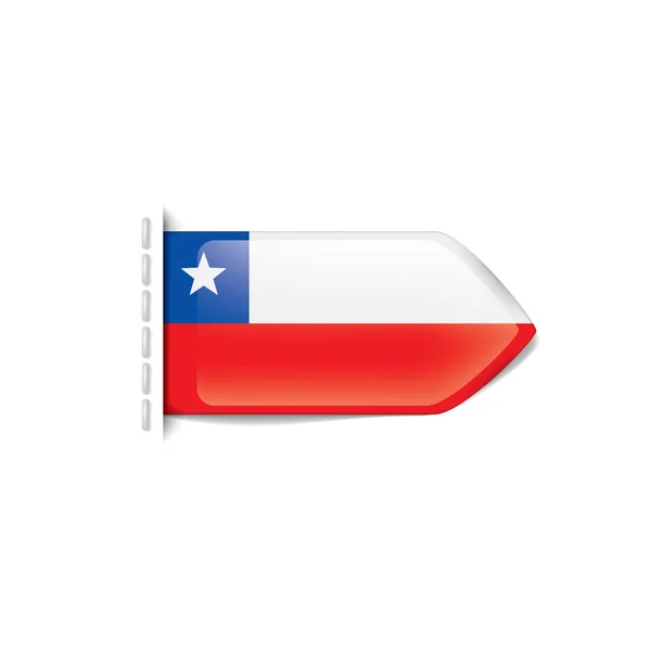 Bandera de Chile, ilustración vectorial sobre fondo blanco. — Archivo Imágenes Vectoriales