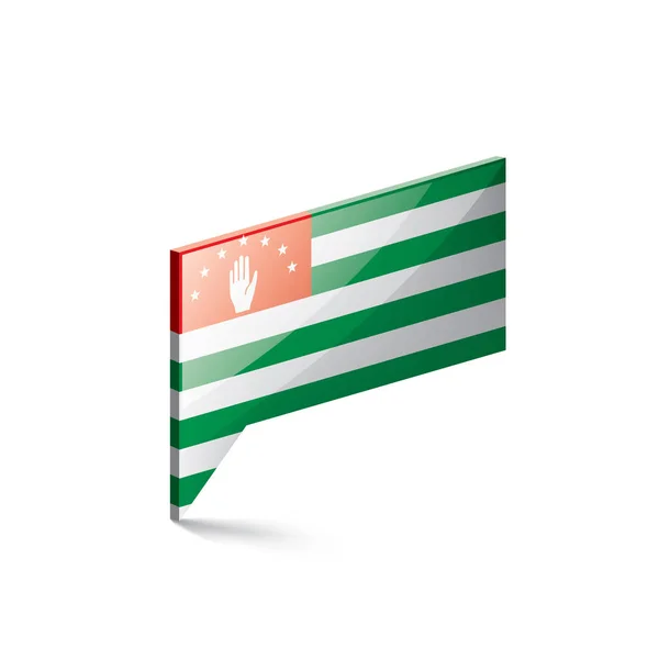 Abchasische Flagge, Vektorabbildung auf weißem Hintergrund. — Stockvektor
