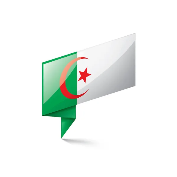 Algerien Flagge, Vektorabbildung auf weißem Hintergrund — Stockvektor