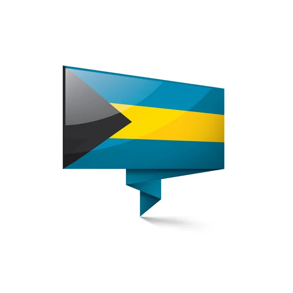 Bandera de Bahamas, ilustración vectorial sobre fondo blanco — Vector de stock