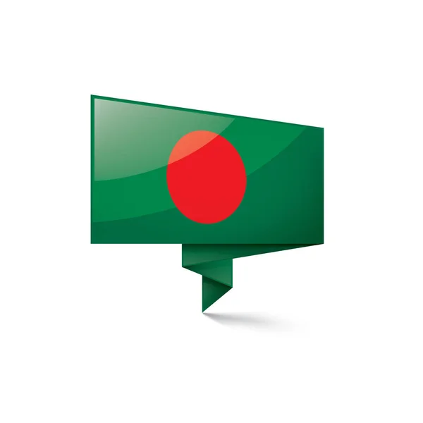 Flagge Bangladeschs, Vektorabbildung auf weißem Hintergrund — Stockvektor