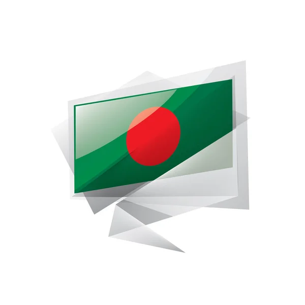 Flagge Bangladeschs Vektorabbildung Auf Weißem Hintergrund — Stockvektor
