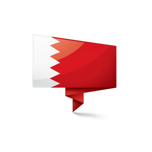 Bahrajnová vlajka, vektorová ilustrace na bílém pozadí — Stockový vektor