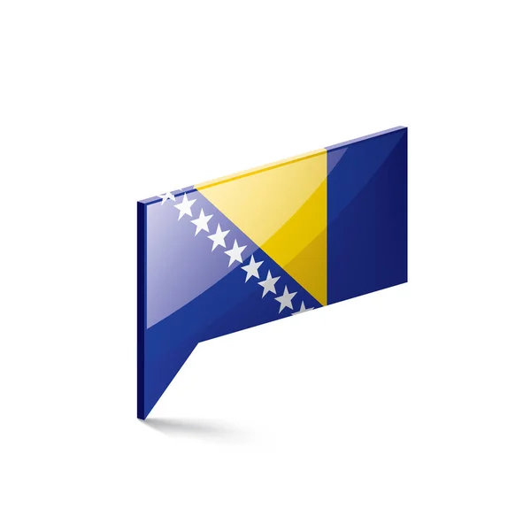 Flaga Bośni i Hercegowiny, ilustracja wektora na białym tle — Wektor stockowy