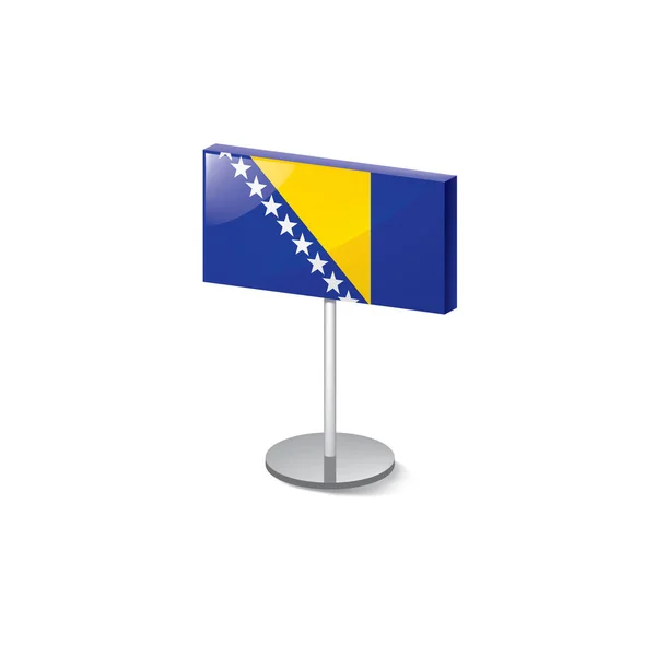 Bandera de Bosnia y Herzegovina, ilustración vectorial sobre fondo blanco — Vector de stock