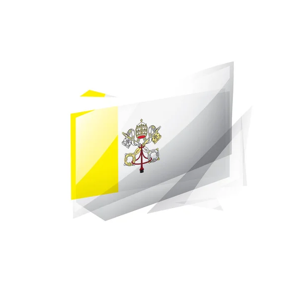 Vatikánská vlajka, vektorová ilustrace na bílém pozadí — Stockový vektor