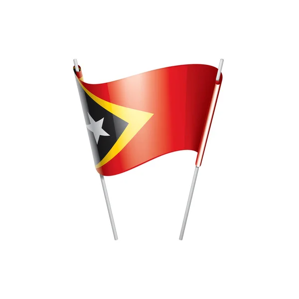 Drapeau Timor oriental, illustration vectorielle sur fond blanc — Image vectorielle