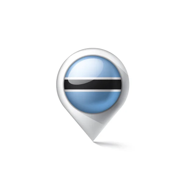Botswana vlag, vector illustratie op een witte achtergrond — Stockvector