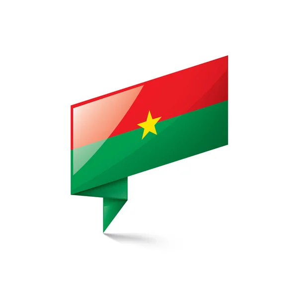 Bandeira de Burkina Faso, ilustração vetorial sobre fundo branco — Vetor de Stock