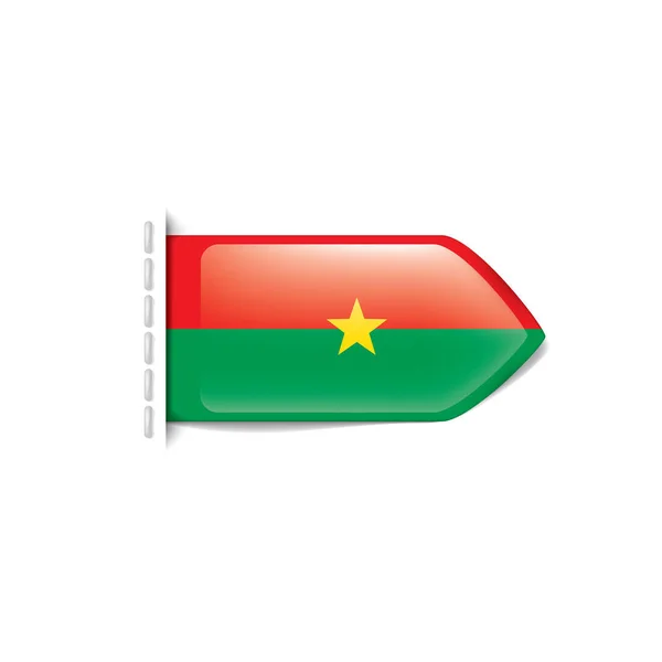 Bandeira de Burkina Faso, ilustração vetorial sobre fundo branco — Vetor de Stock
