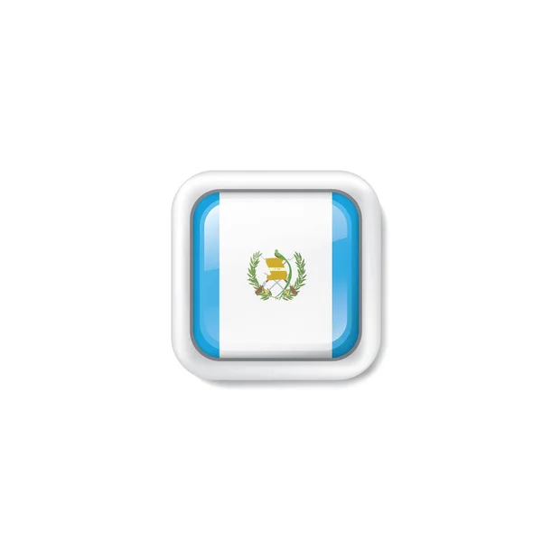 Bandera de Guatemala, ilustración vectorial sobre fondo blanco — Vector de stock