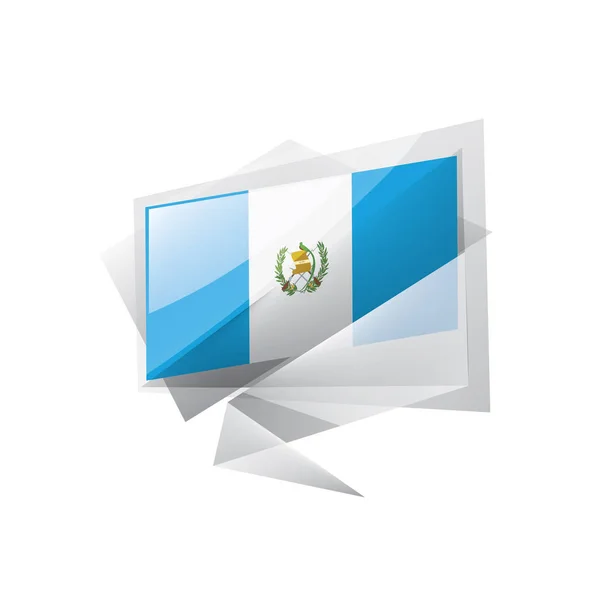 Bandera de Guatemala, ilustración vectorial sobre fondo blanco — Vector de stock