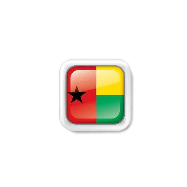 Bandiera Guinea Bissau, illustrazione vettoriale su sfondo bianco — Vettoriale Stock