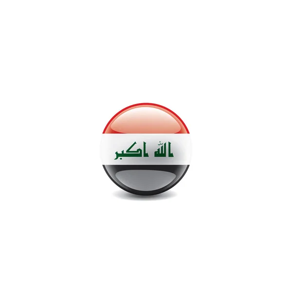 Irakiska flaggan, vektorillustration på vit bakgrund — Stock vektor