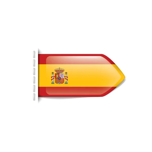 Bandera de España, ilustración vectorial sobre fondo blanco — Archivo Imágenes Vectoriales