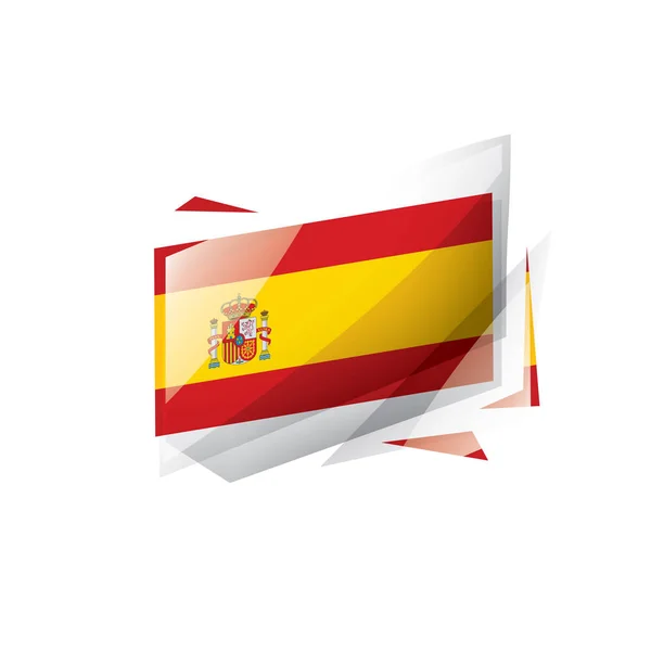 Spanien flagga, vektor illustration på en vit bakgrund — Stock vektor