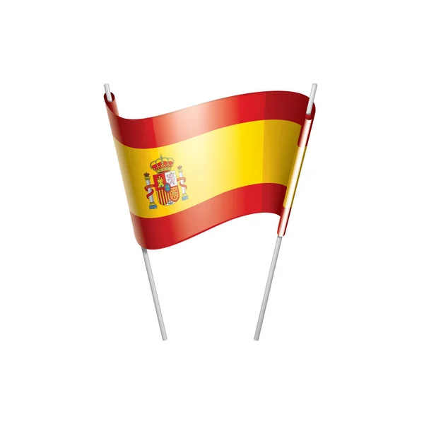 Bandeira de espanha, ilustração vetorial em um fundo branco —  Vetores de Stock