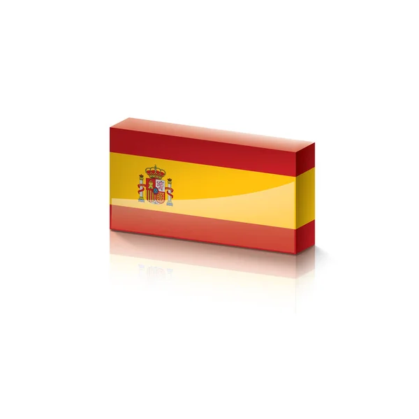 Флаг Испании, векторная иллюстрация на белом фоне — стоковый вектор