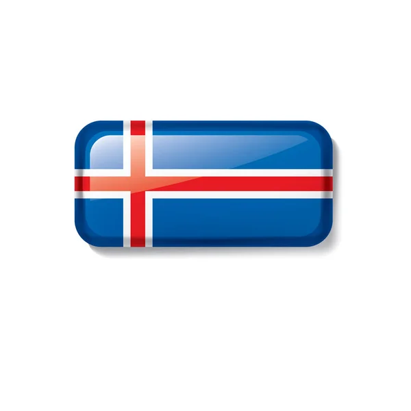 Bandera de Islandia, ilustración vectorial sobre fondo blanco — Vector de stock