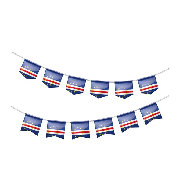 Bandera de Cabo Verde, ilustración vectorial sobre fondo blanco — Vector de stock