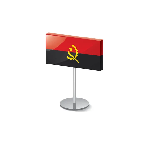 Drapeau Angola, illustration vectorielle sur fond blanc — Image vectorielle