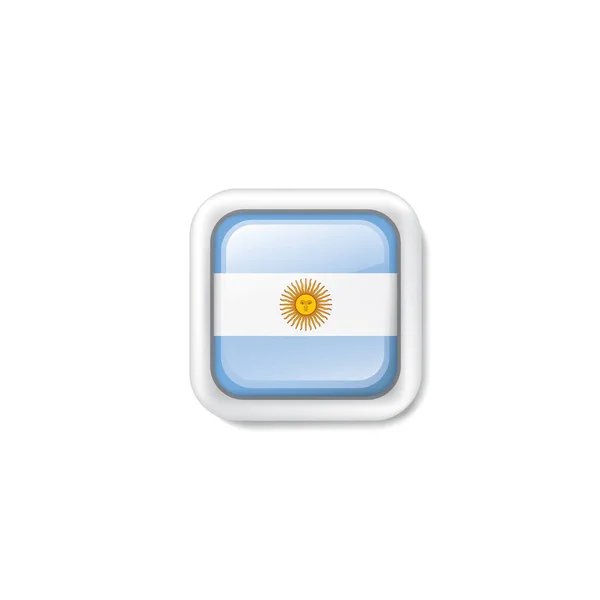 Bandera Argentina, ilustración vectorial sobre fondo blanco — Archivo Imágenes Vectoriales